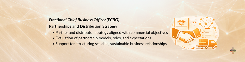 Fractional Chief Business Officer supporting partnership and distributor strategy for scalable U.S. commercial operations