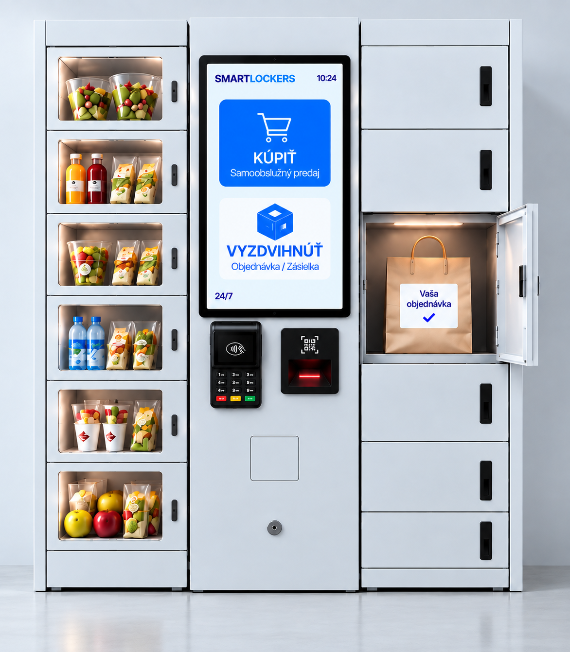 Smart Lockers na kombinovaný predaj a výdaj objednávok