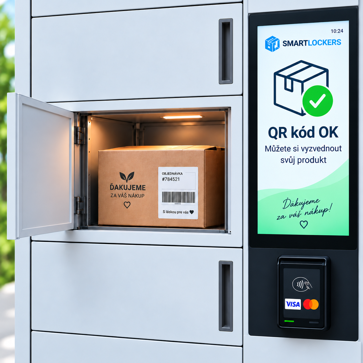 Smart Lockers na výdaj objednávok z e-shopu