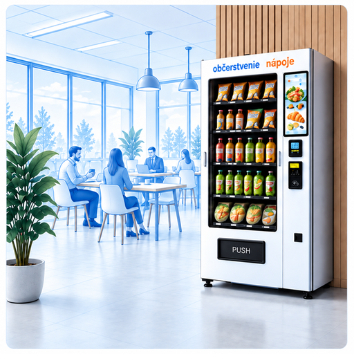 Predajný automat s občerstvením pre firmy a kancelárie