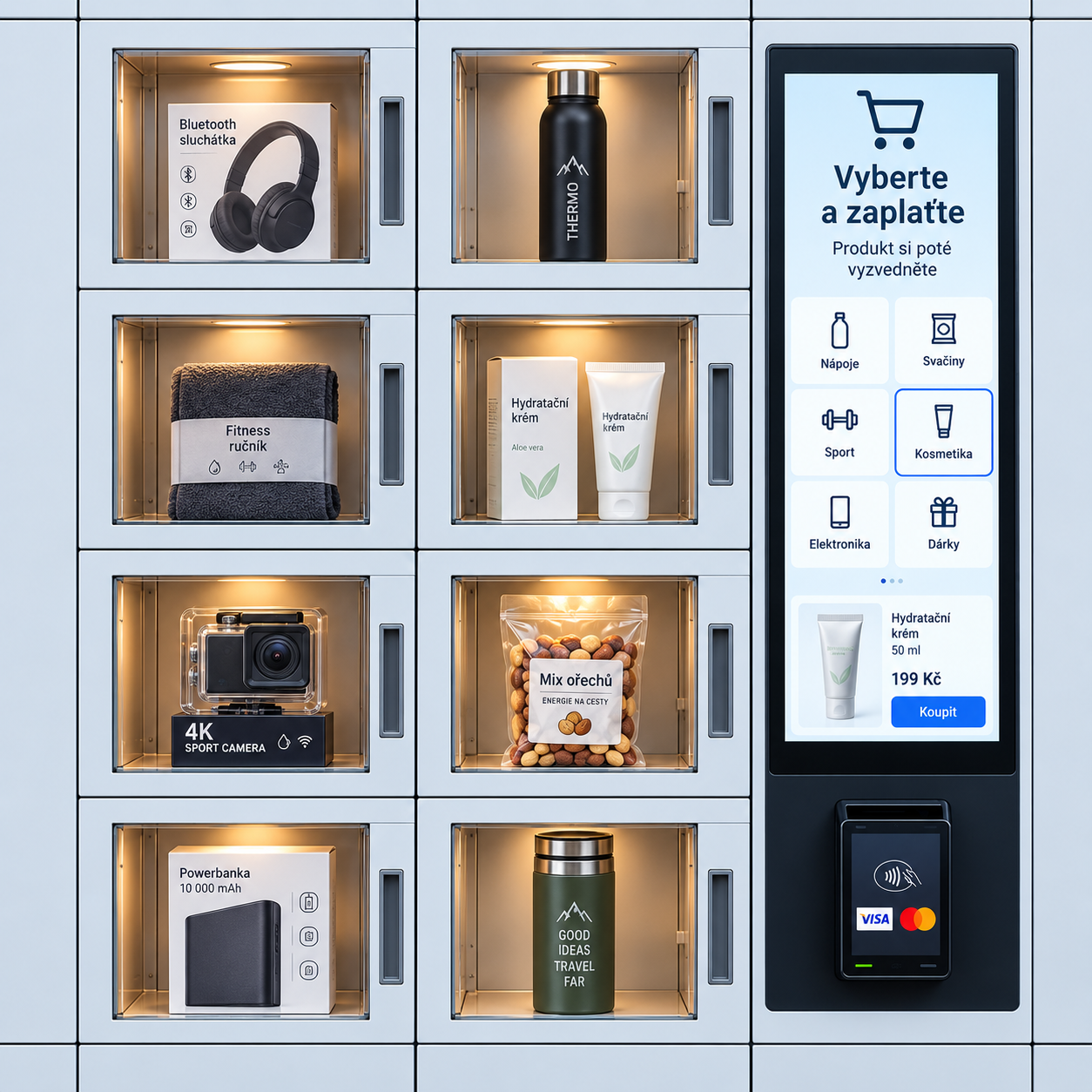 Smart Lockers pro samoobslužný prodej 24/7