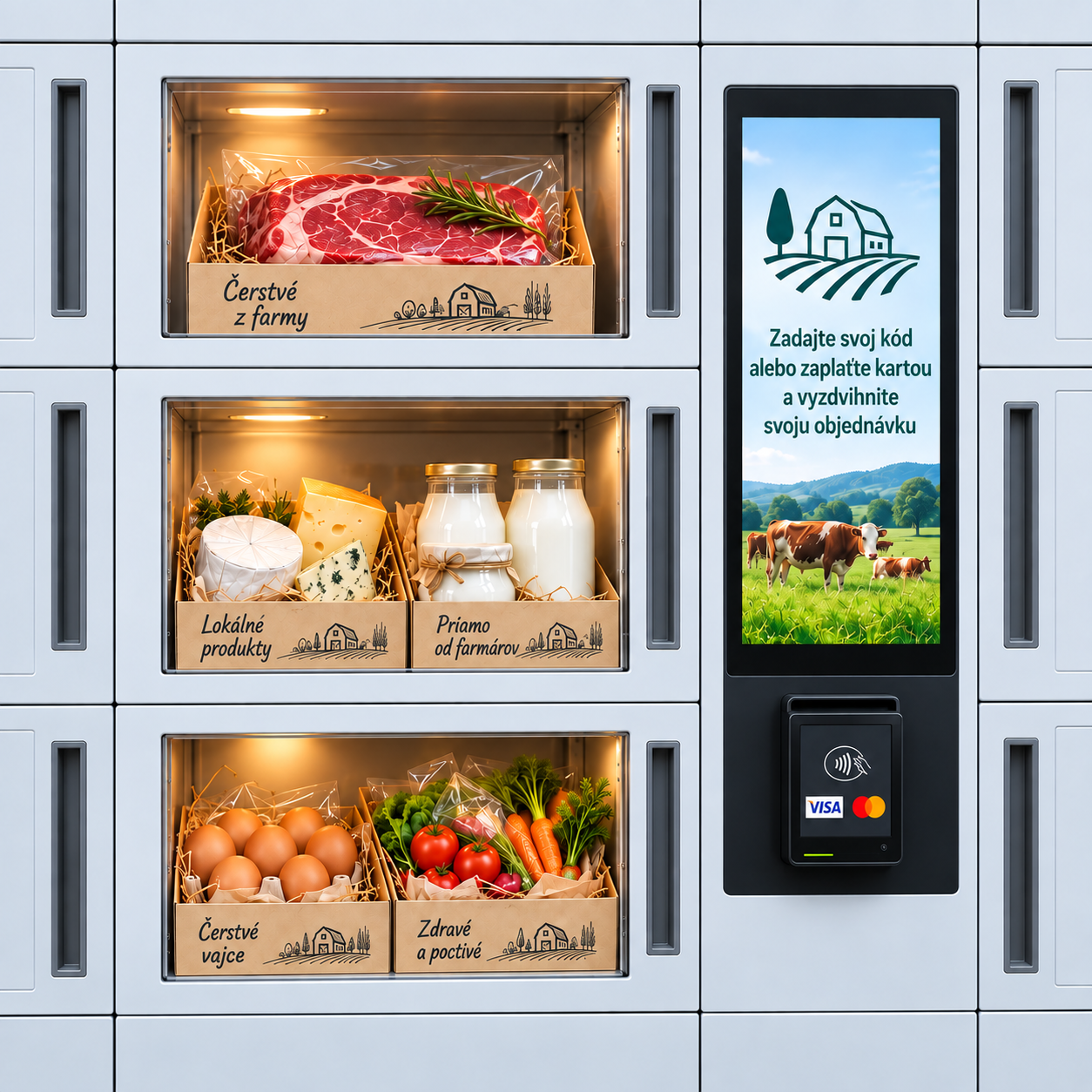 Smart Lockers na predaj farmárskych a lokálnych produktov