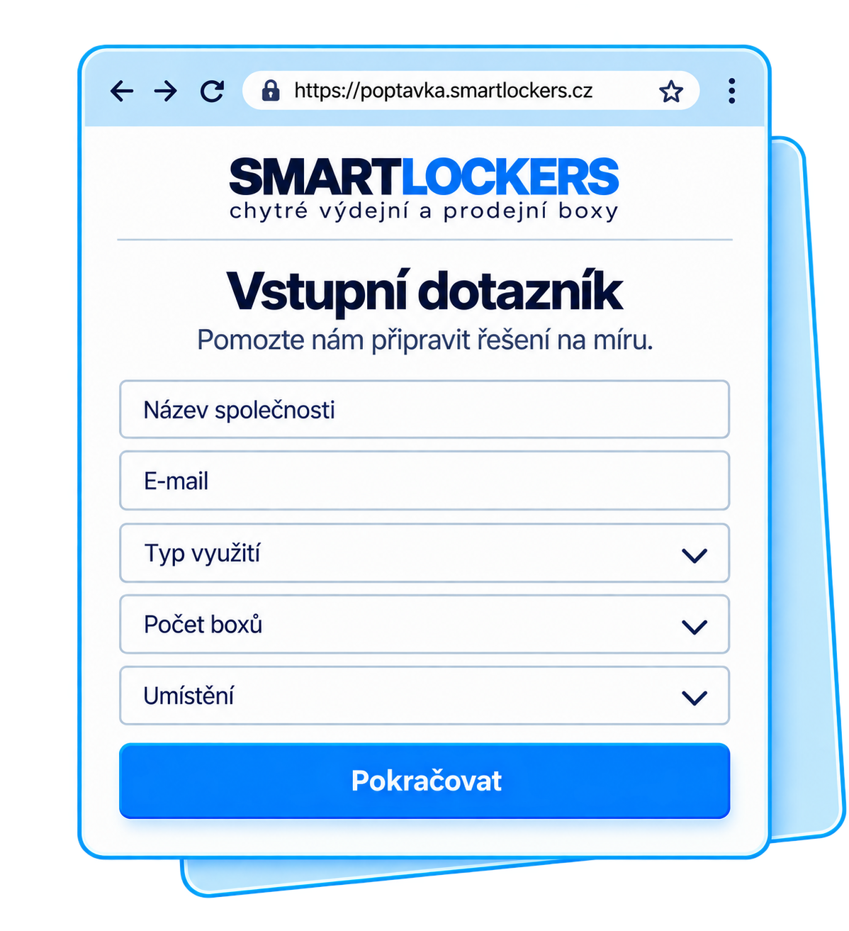 Online poptávkový dotazník SmartLockers.cz
