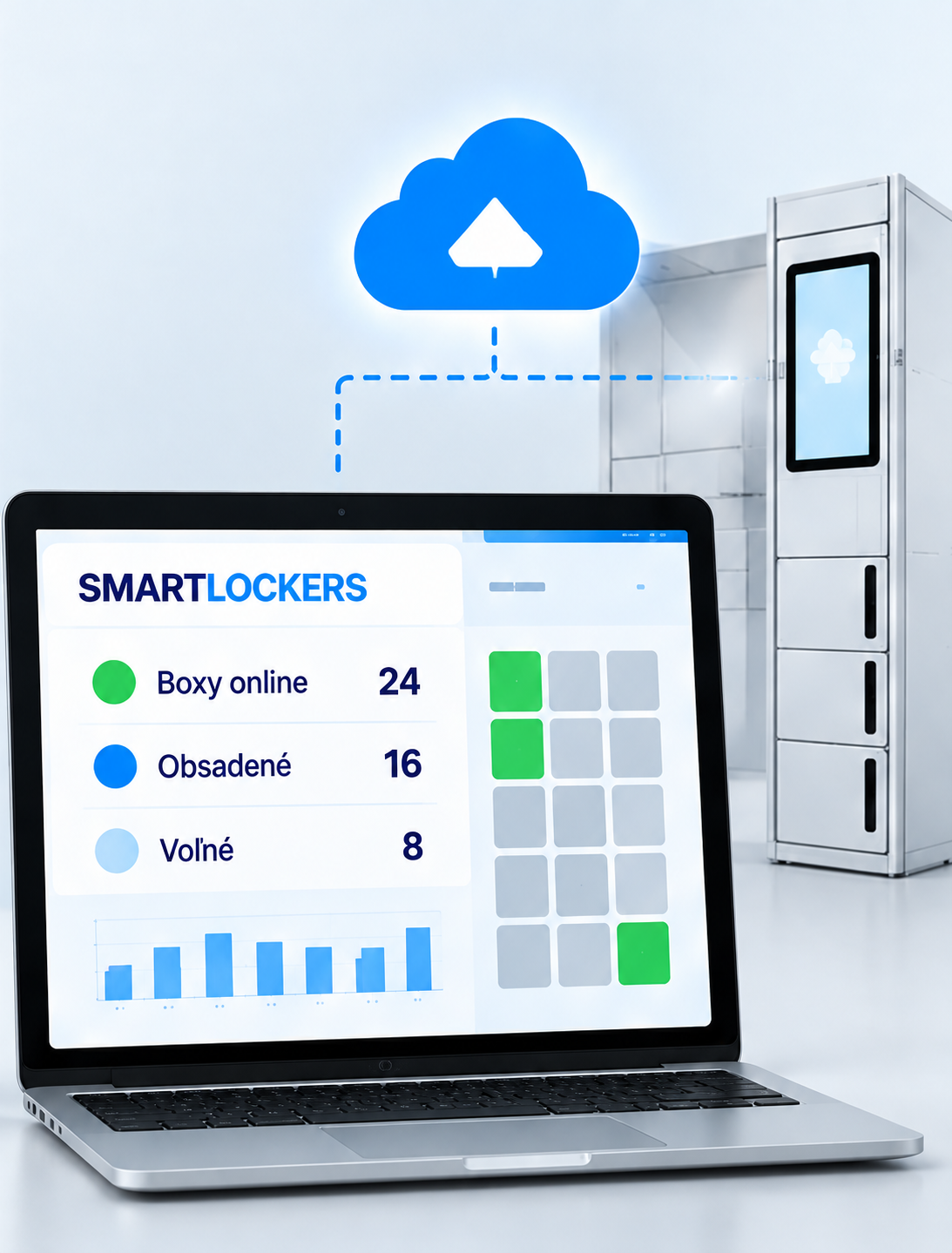Online monitoring a správa Smart Lockers