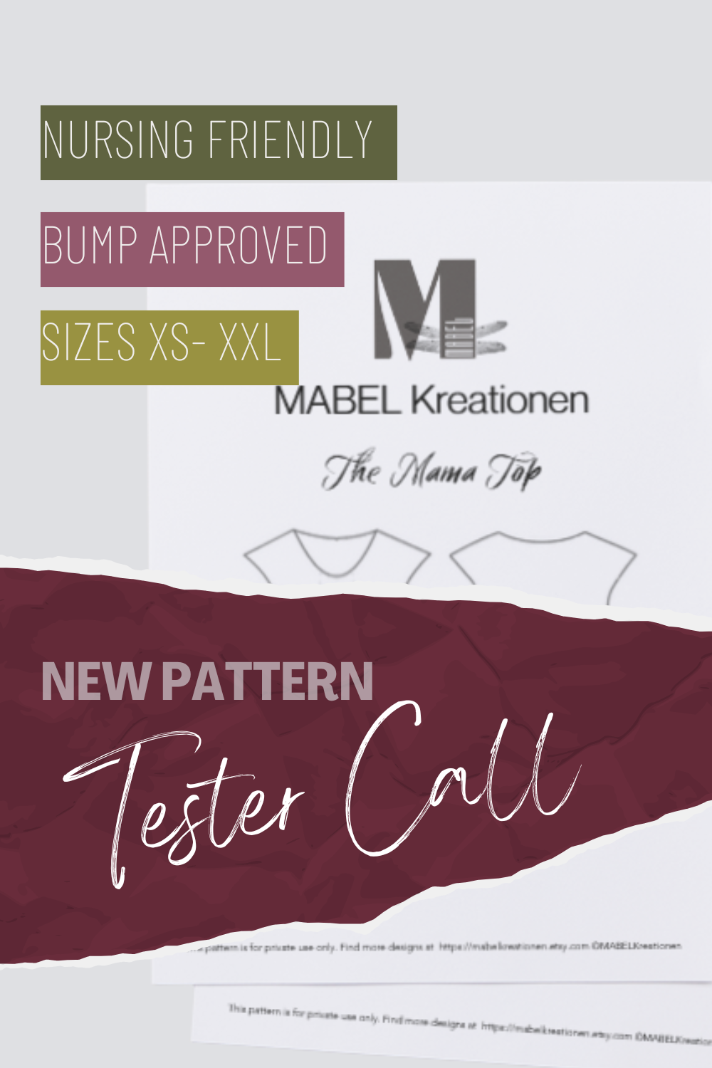 Tester Call  for New Pattern - Nursing Blouse