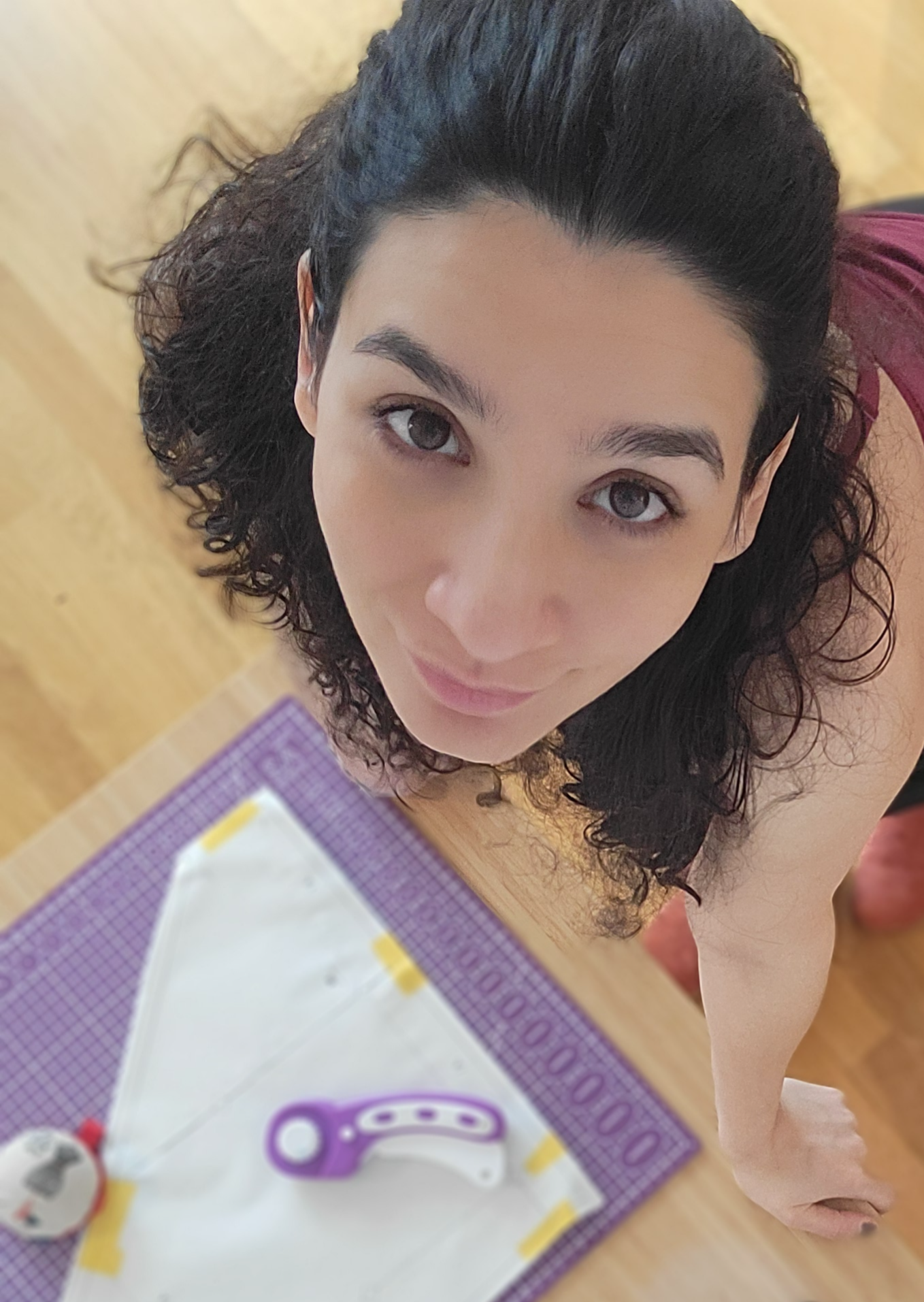 Handmade MABEL MAMA Blouse pattern cutting and sewing process