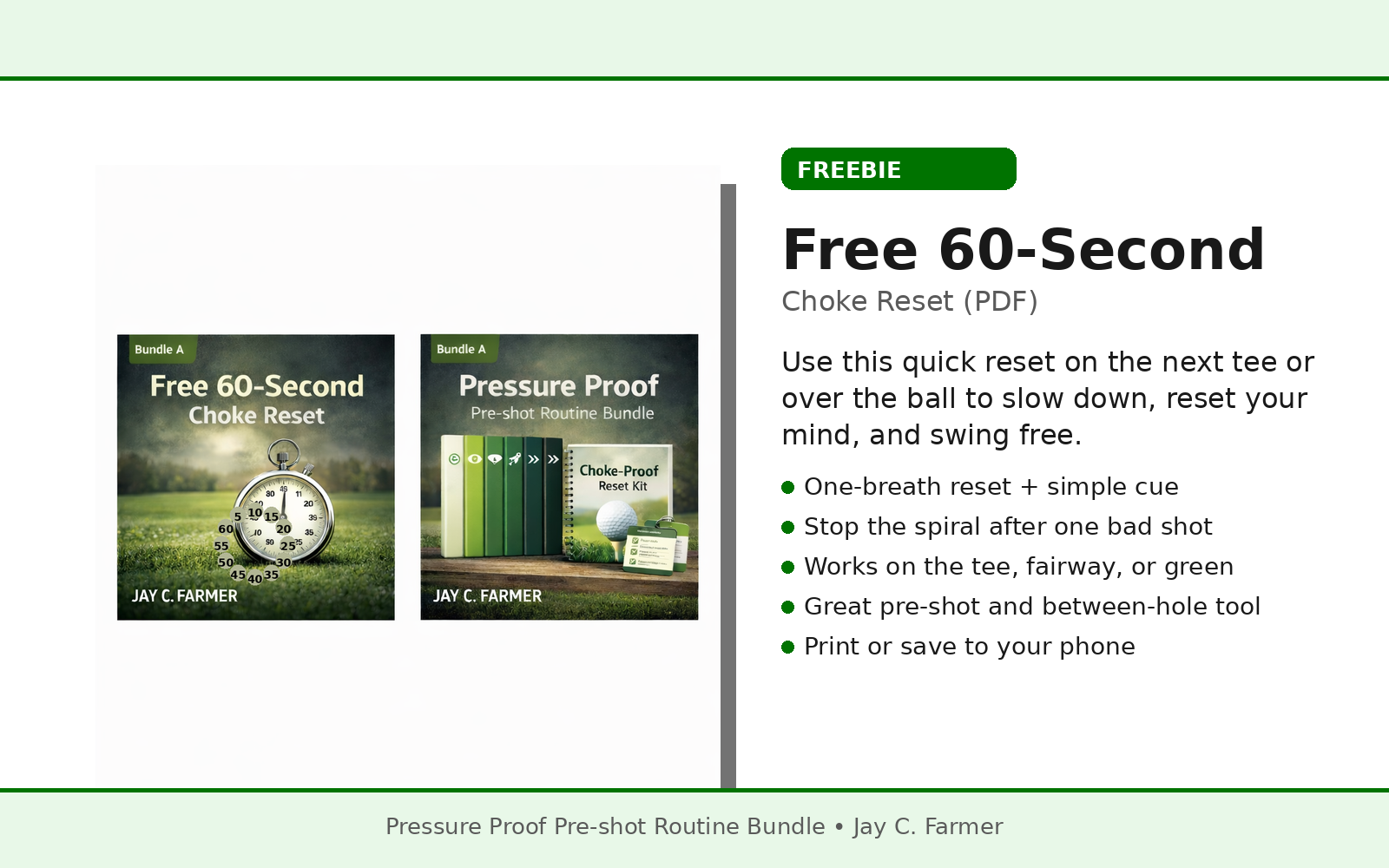 Farmer Golf Instruction