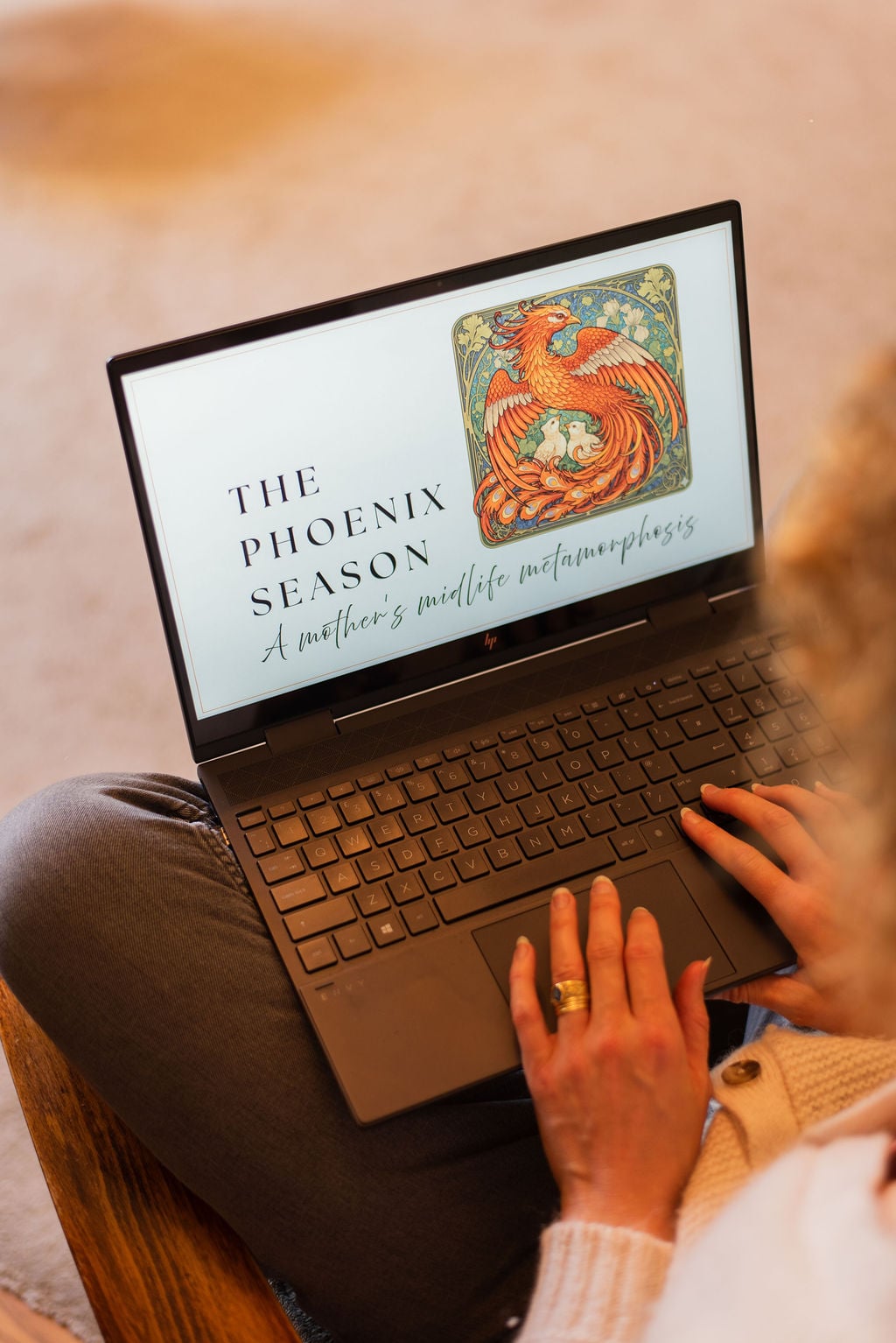 Image of the phoenix season course on a laptop