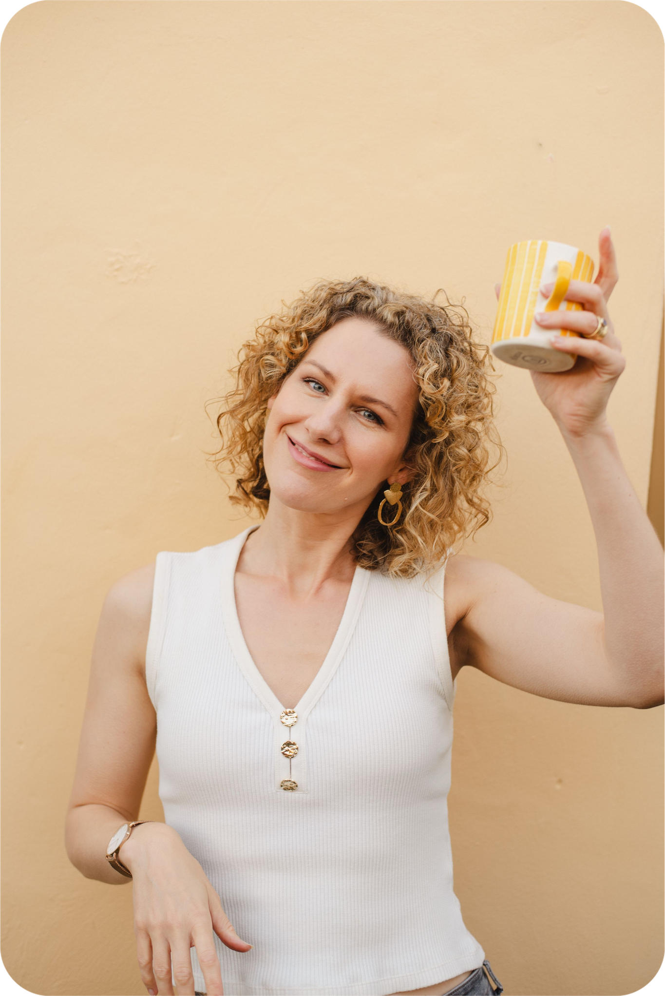 Picture of Grace holding a mug