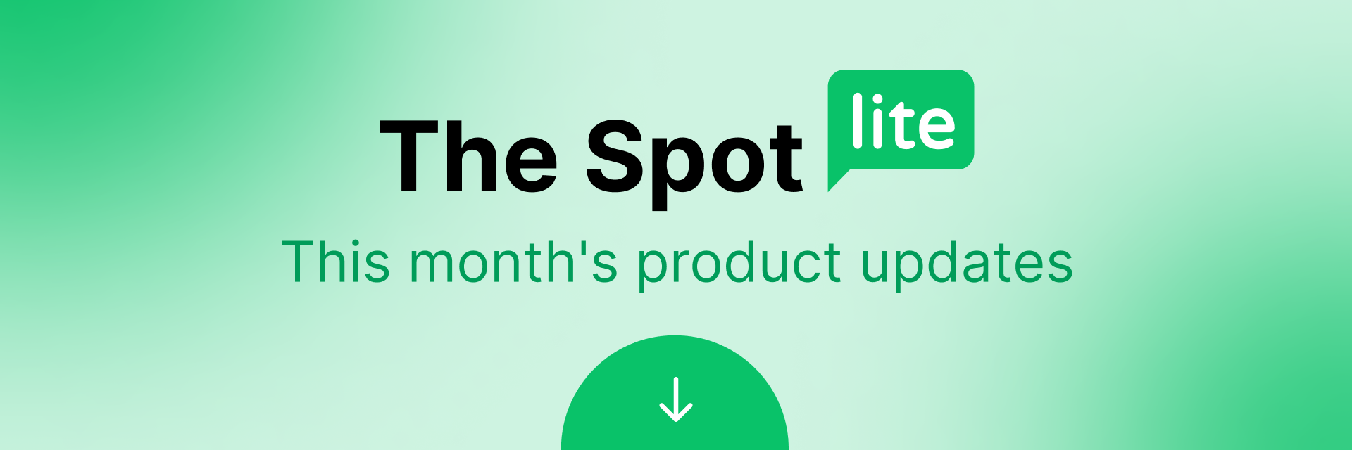The SpotLite. This month's product updates