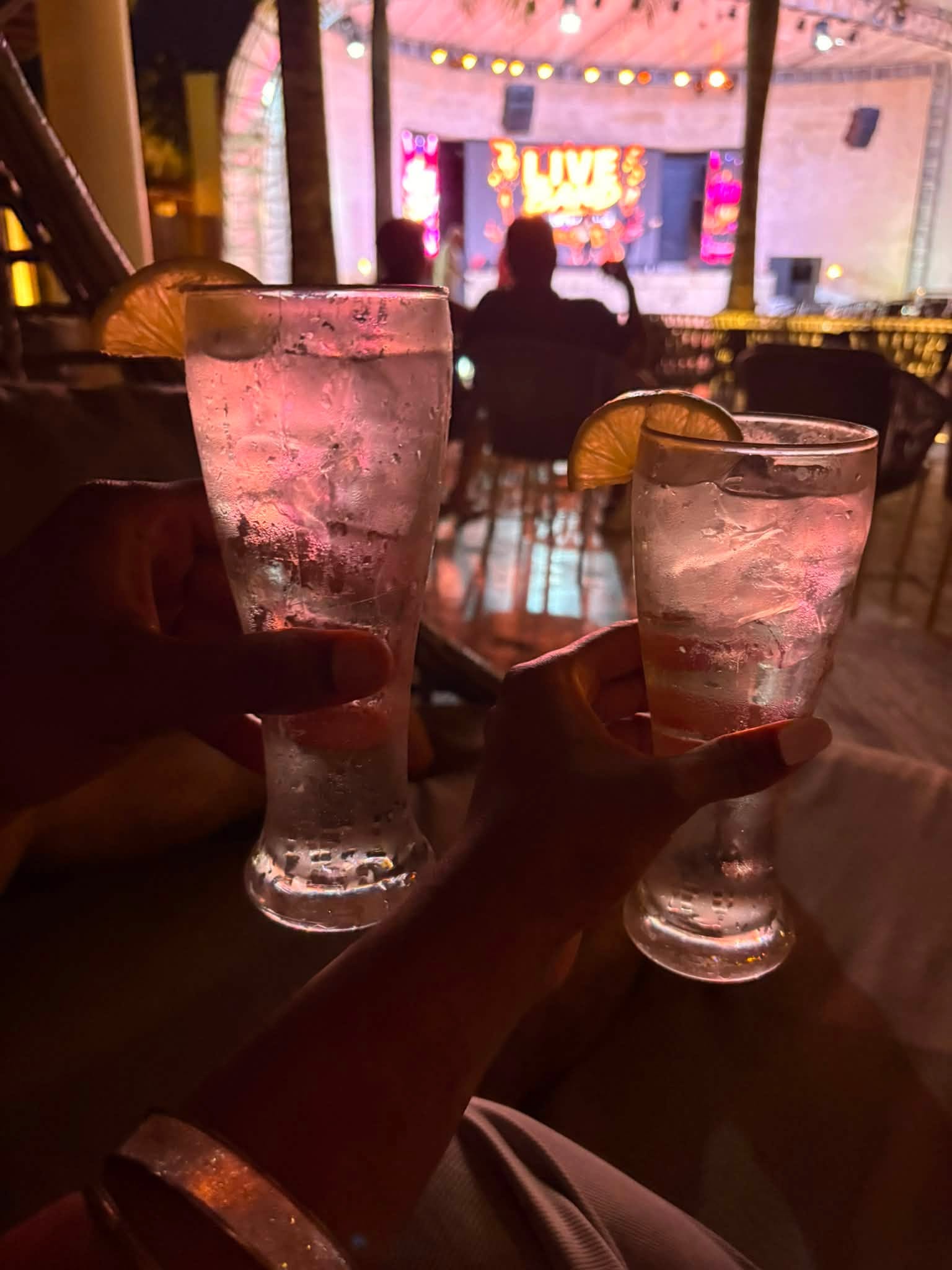 2 vodka drinks in front of the Plaza