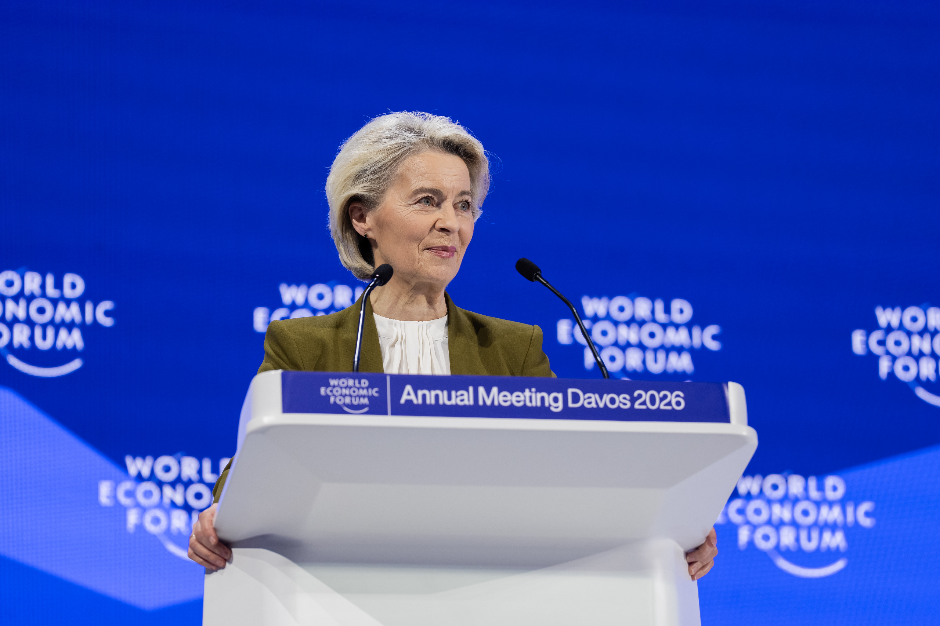 Ursula von der Leyen at Davos announcing the EU-Inc initiative