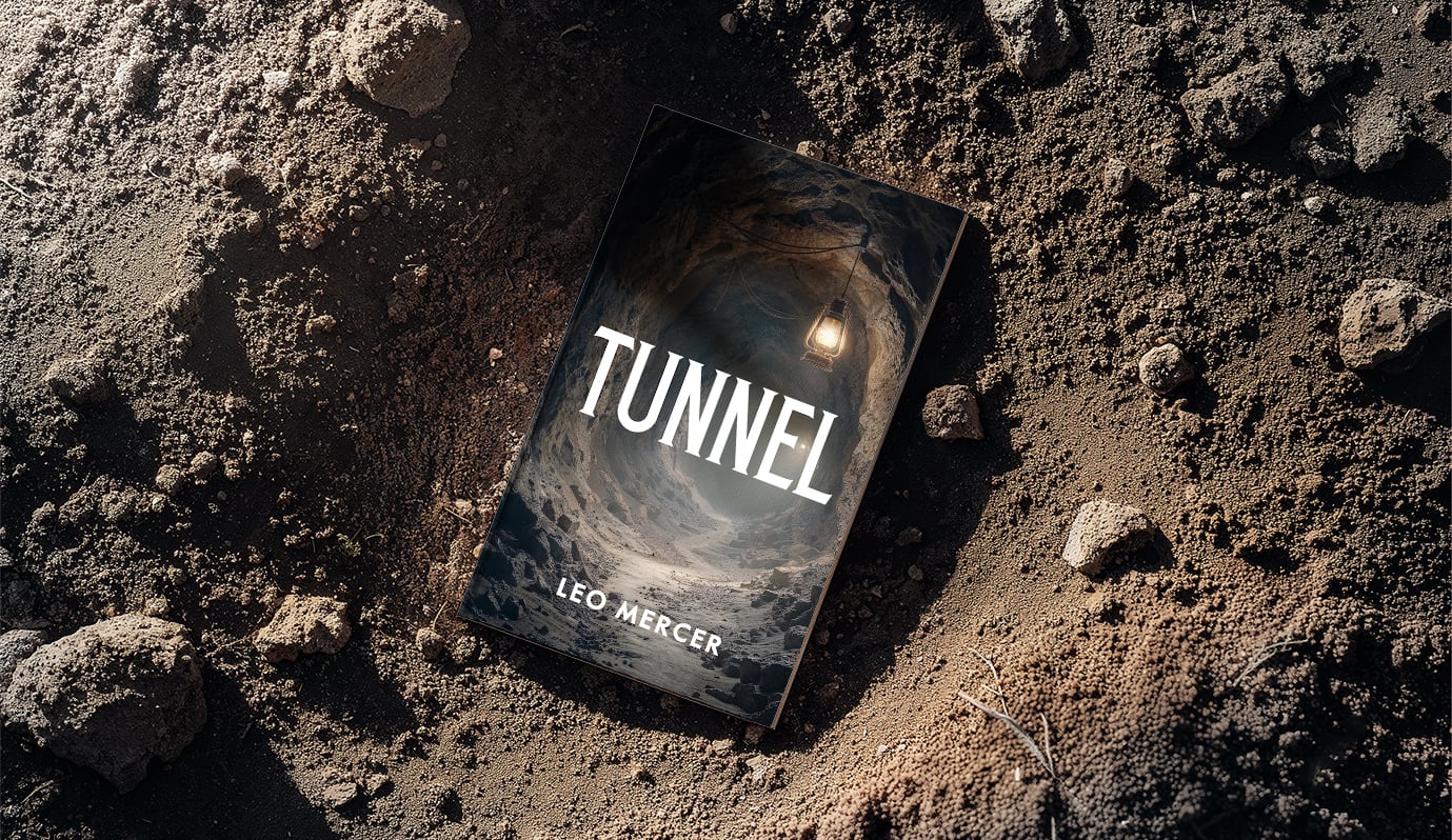 TUNNEL by Leo Mercer lying in excavated earth