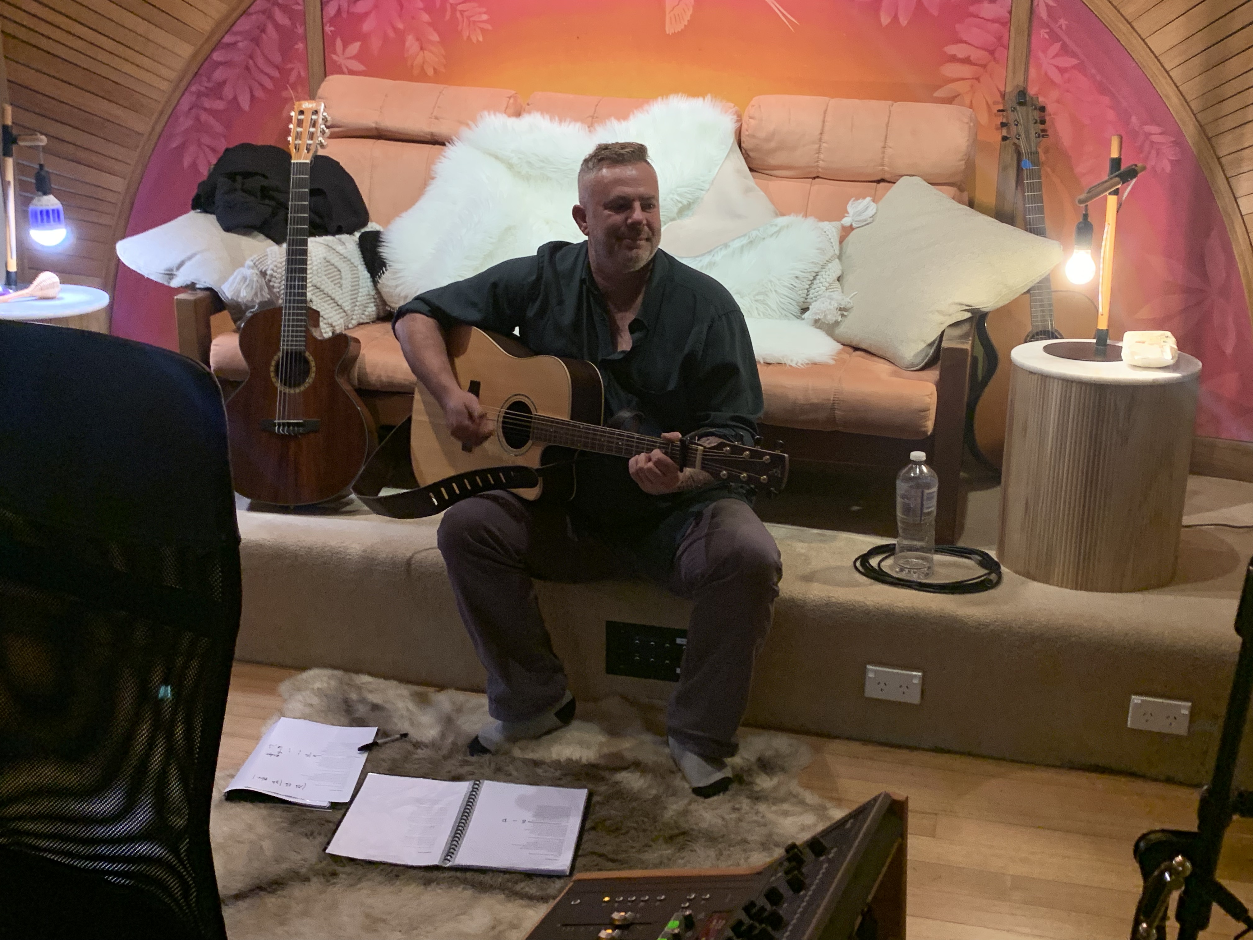 Jackson laying down magic takes at Mix Artist Studio