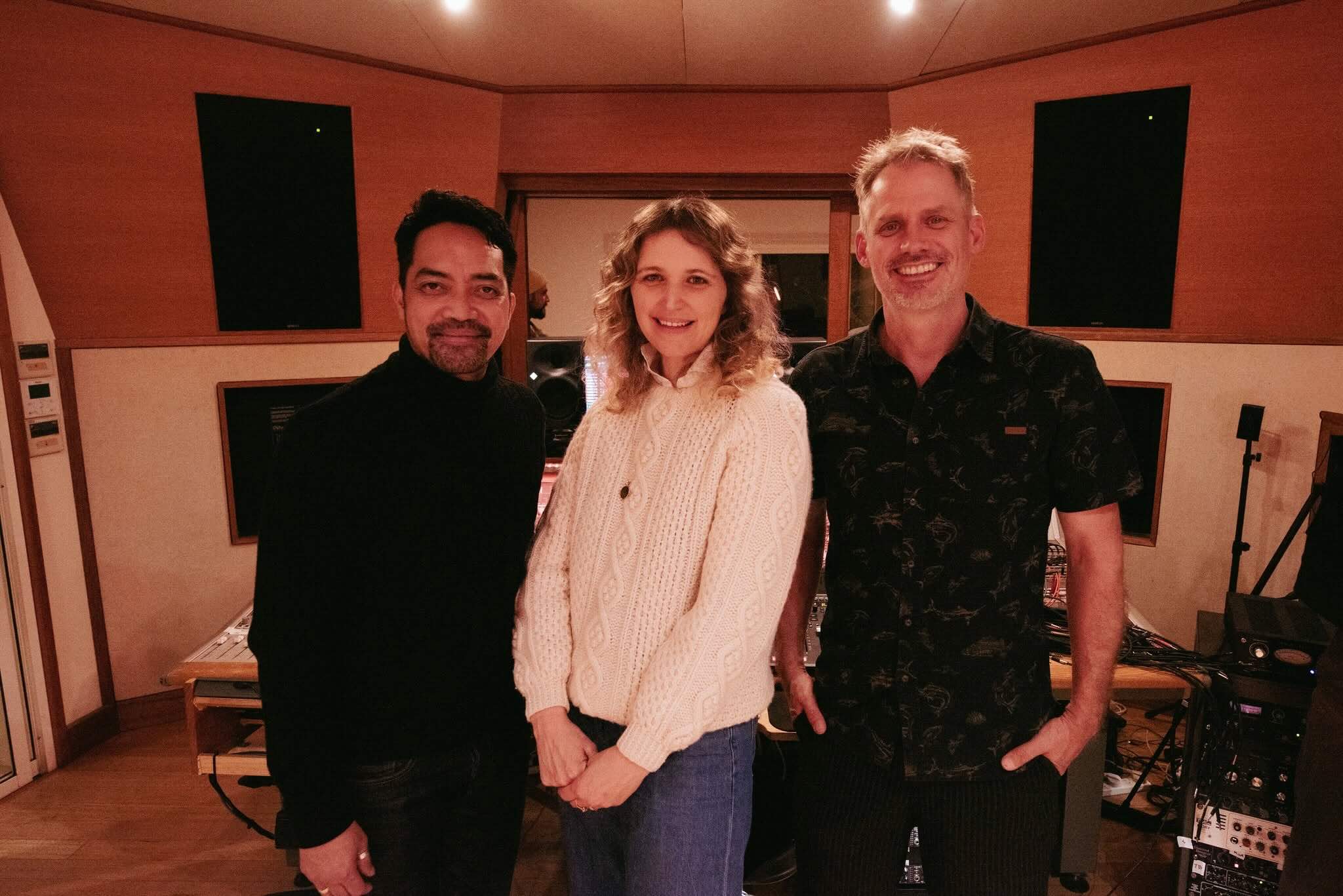 Niño Haggith (MusicNSW), Emily Lubitz, Jan 'Yarn' Muths at MusicNSW event From Studio to Stream at Mix Artist Studio Mullumbimby