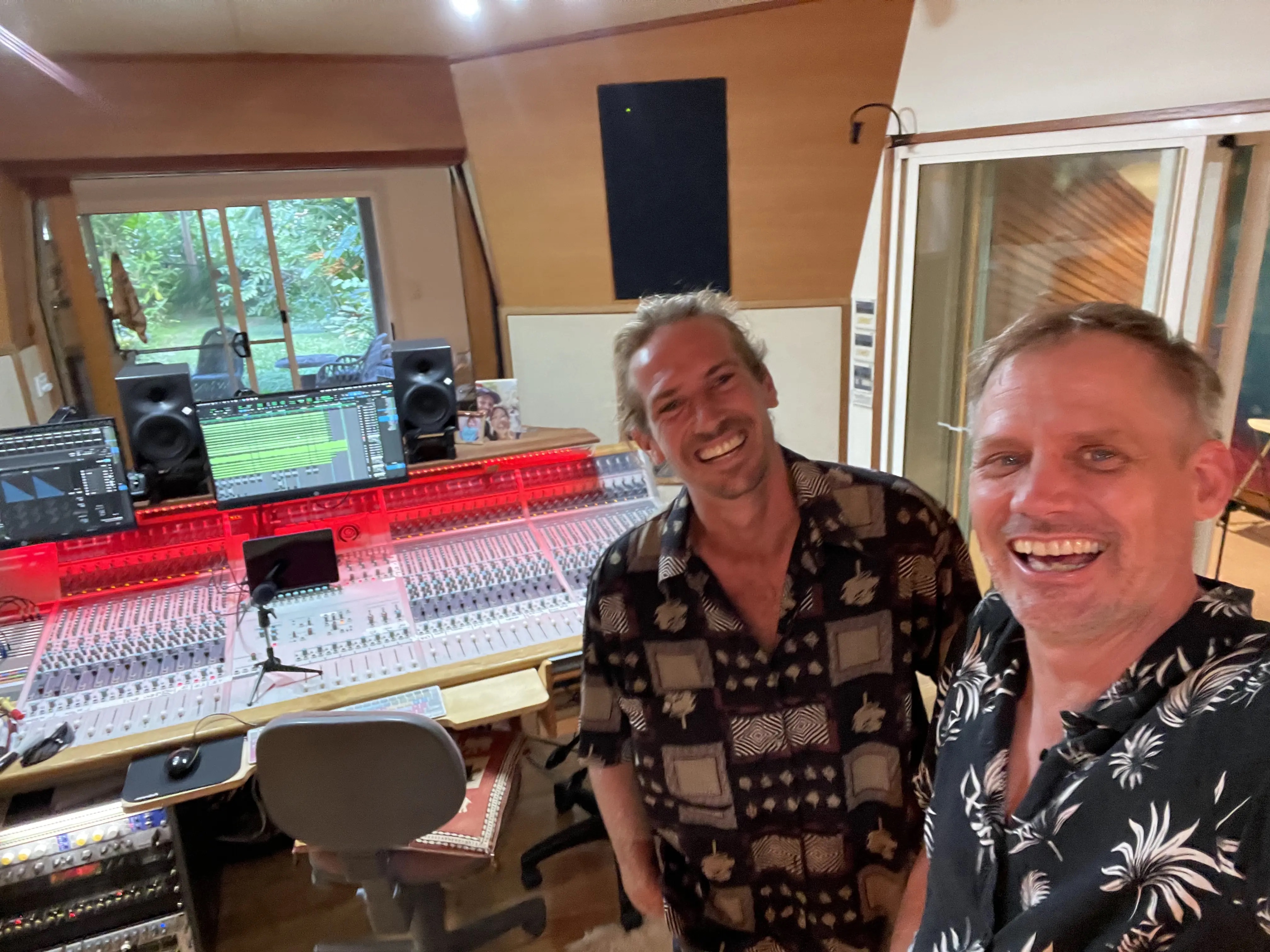 Rory and engineer Jan 'Yarn' Muths at Mix Artist Studio