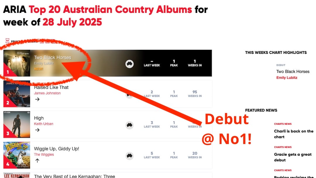 Emily Lubitz hits No.1 – recorded at Mix Artist Studio!