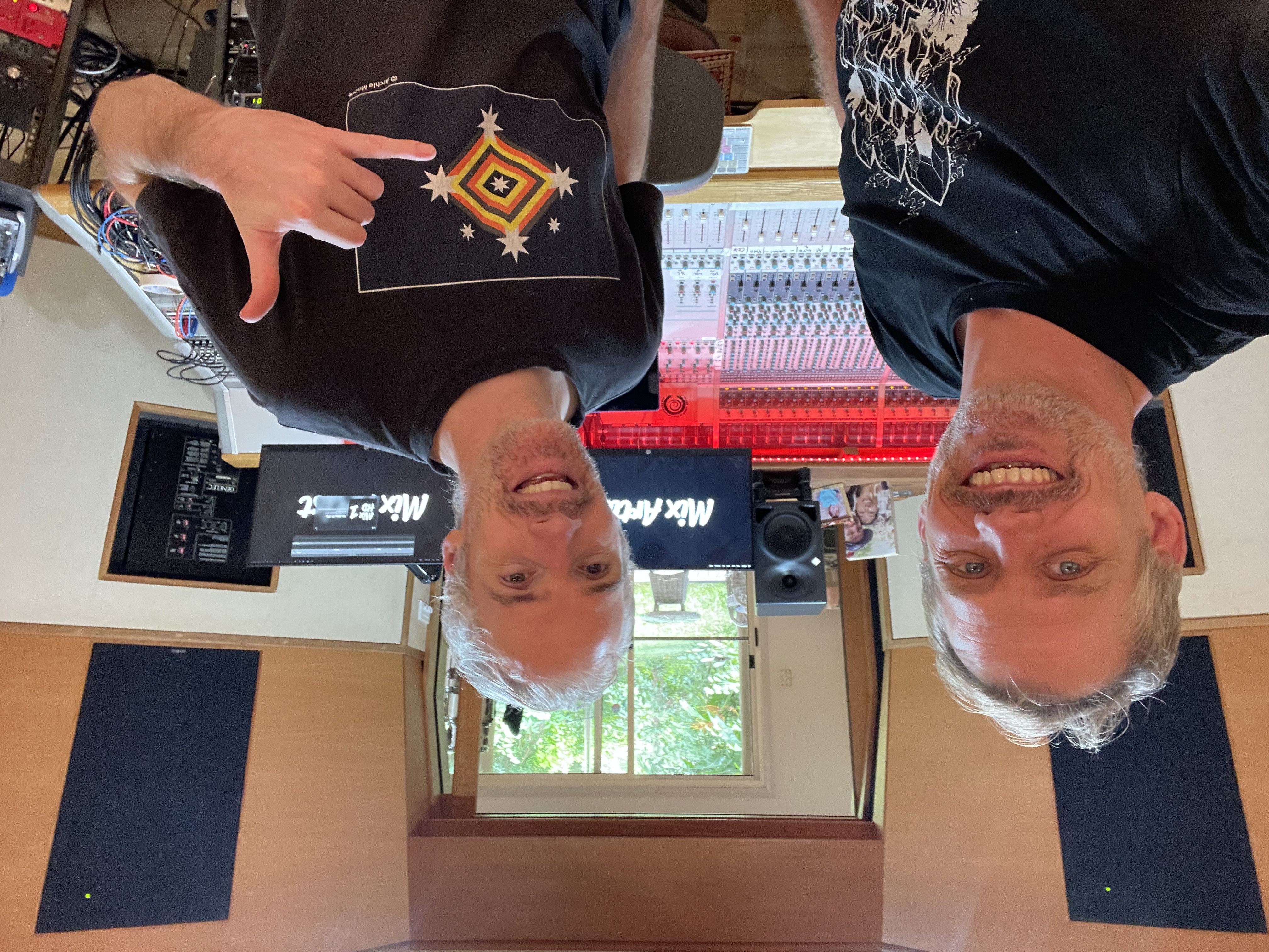 Dave Burgener (Music NSW) and recording engineer Jan Muths at Mix Artist Studio