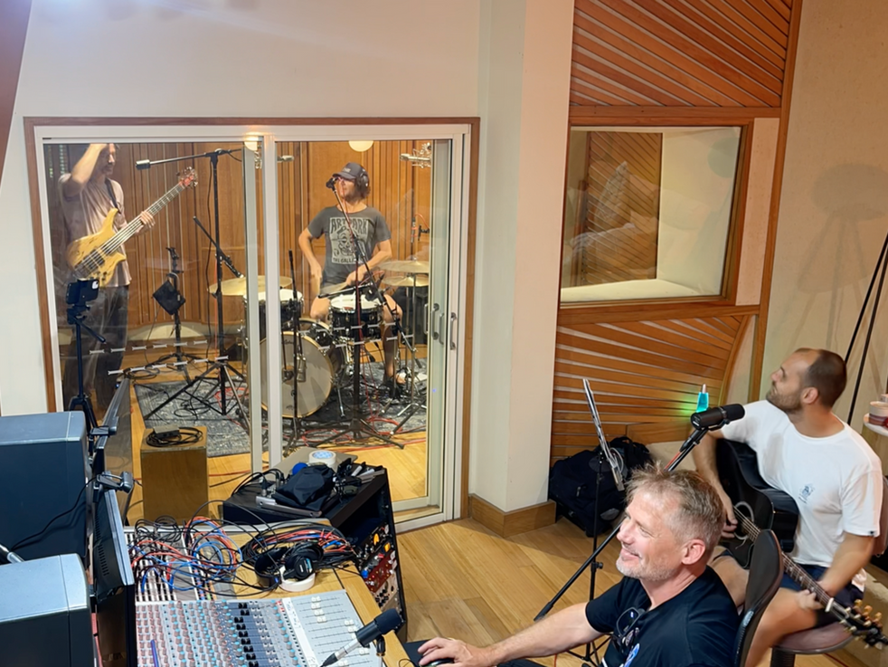 Grant Gerathy and To Kelly grooving at Mix Artist Studio