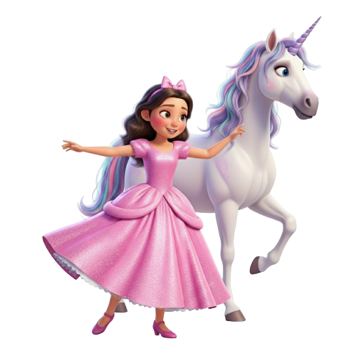 Martina dances with the Unicorn