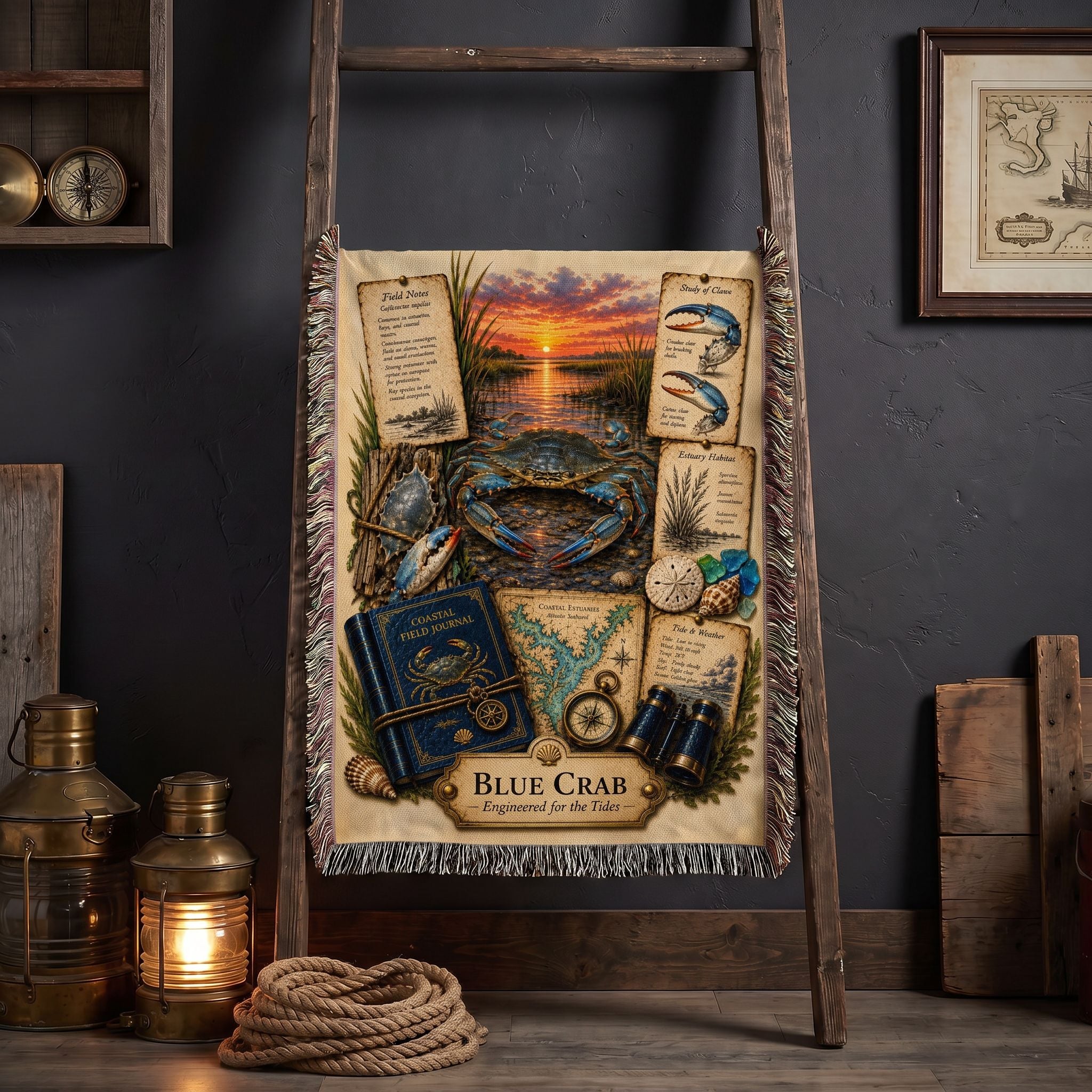 Featured Coastal woven throw