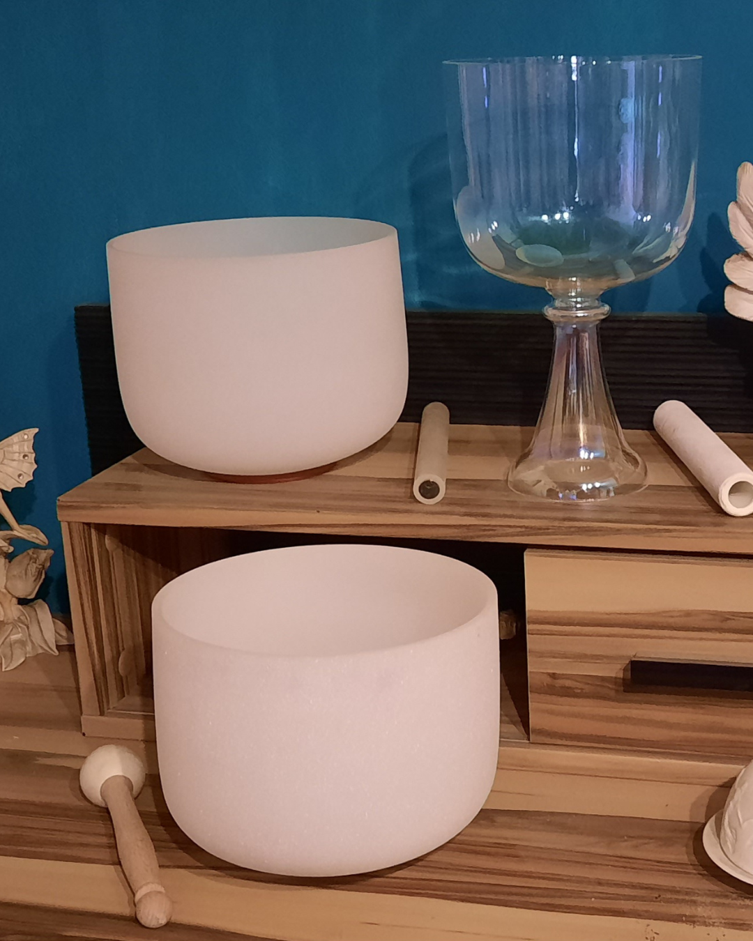 Kristallklangschalen für die Atlantische Klangsession