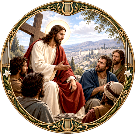 Jesus teaching his disciples