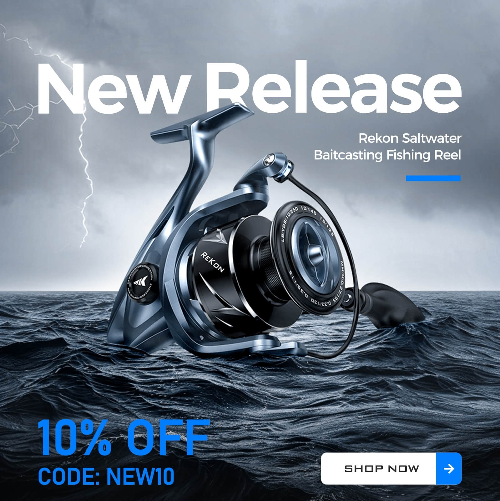 New Release: ReKon Saltwater Spinning Reel - Get 10% OFF Now