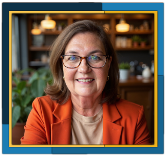 Kris Ward in orange jacket