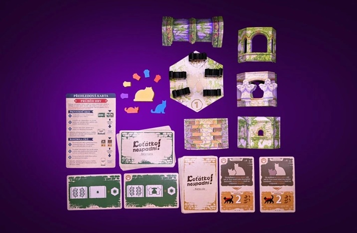 Koťátko Nespadni obsah krabice