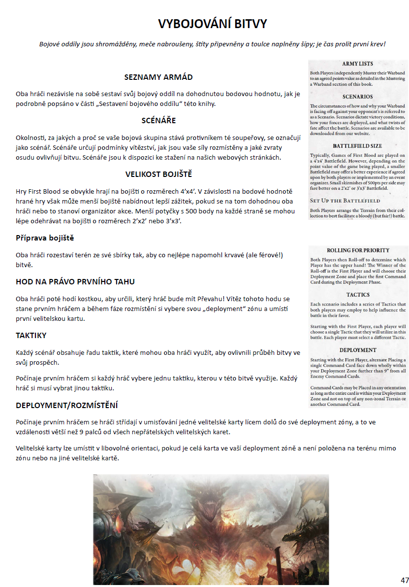 český překlad pravidel Conquest Para Bellum Games