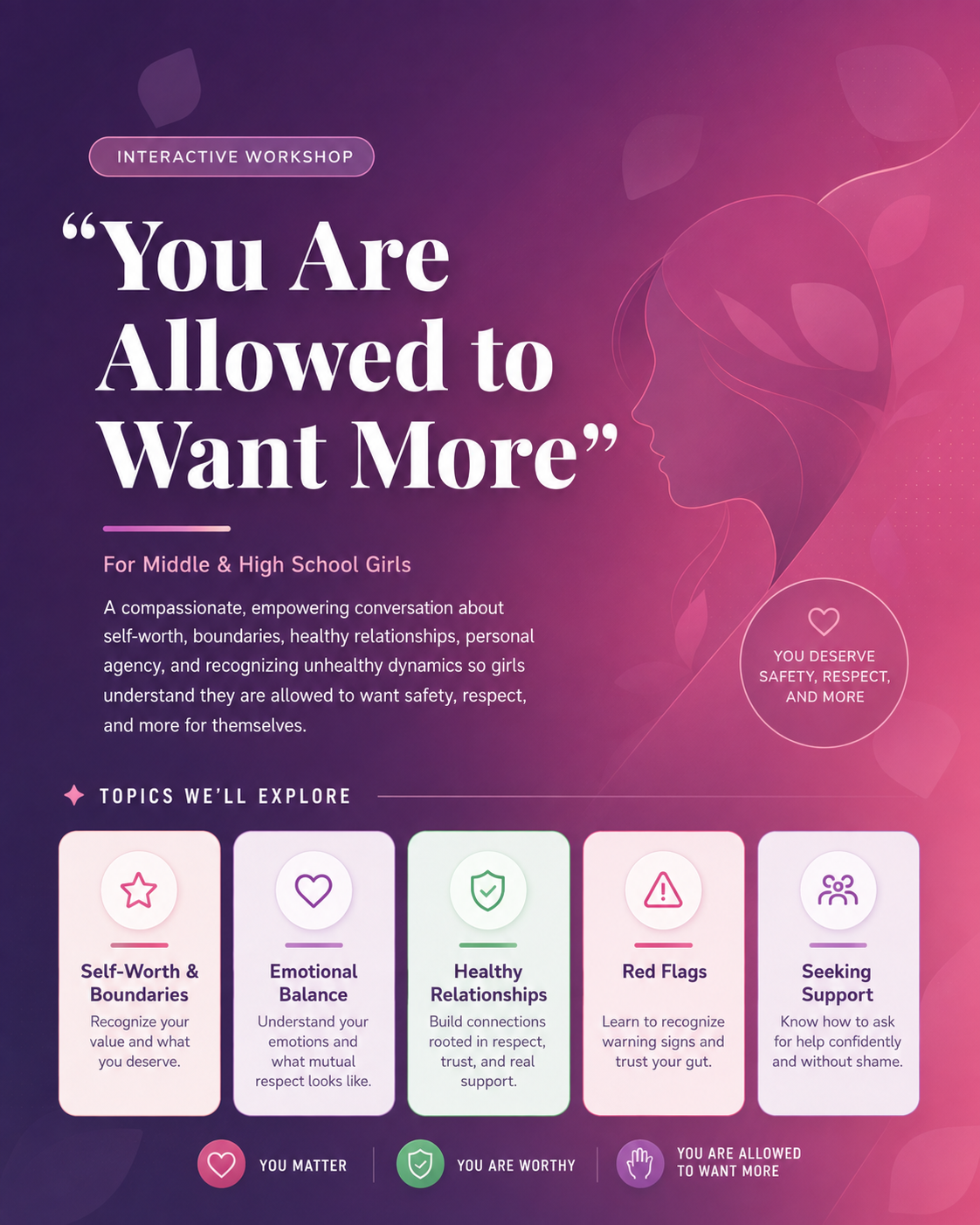 You Are Allowed to Want More interactive workshop