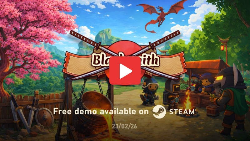 Blacksmith Tales — simulador de herrería anime con sistema de forja profundo, pedidos de guerreros y minijuegos de fabricación manual