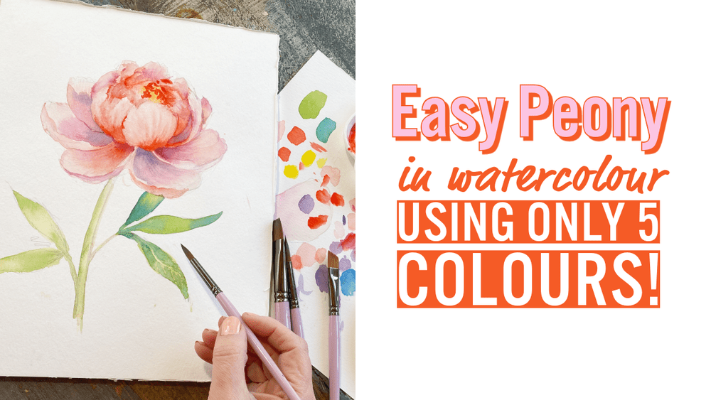 Easy Peony in Watercolour