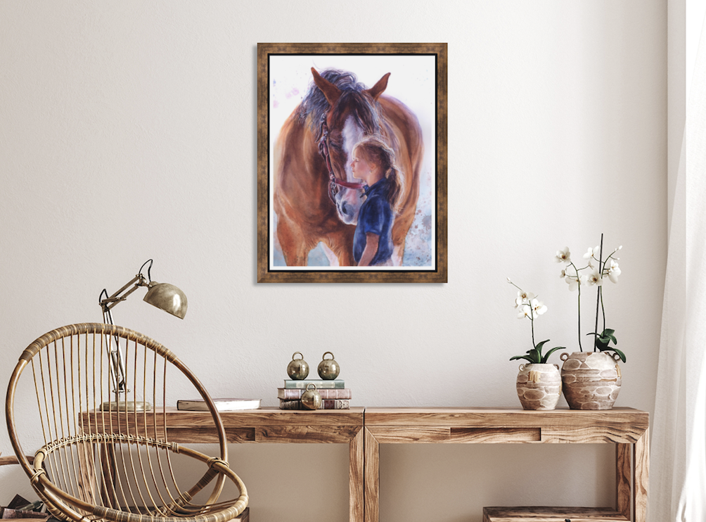 heart whispers clydesdale horse painting