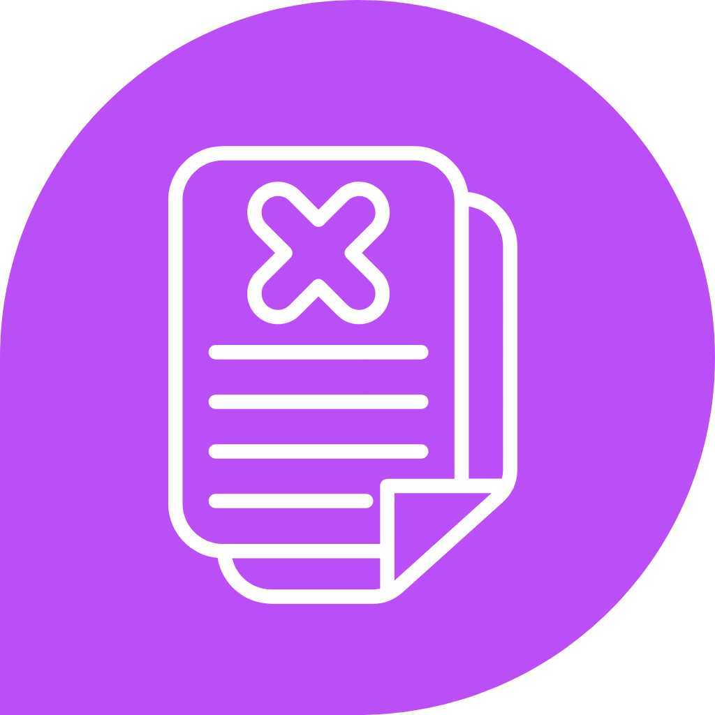 DokuAI - Icon showing incomplete document checklist representing missing construction site documentation and unstructured records.