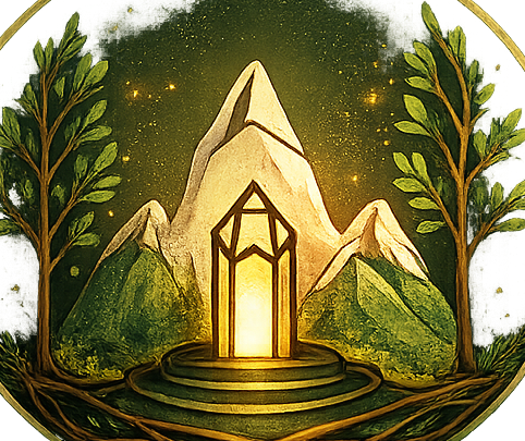 logo de templo bosque healing house