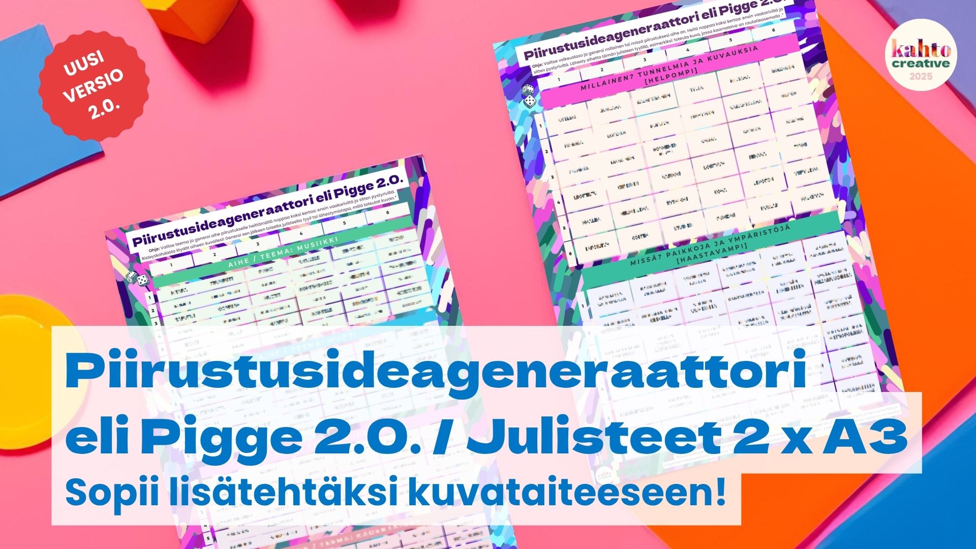 Piirustusgeneraattorin kokeilu - millaisia piirustusideoita sillä saa?