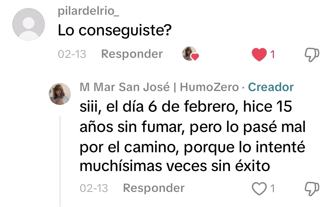 Comentario de TikTok