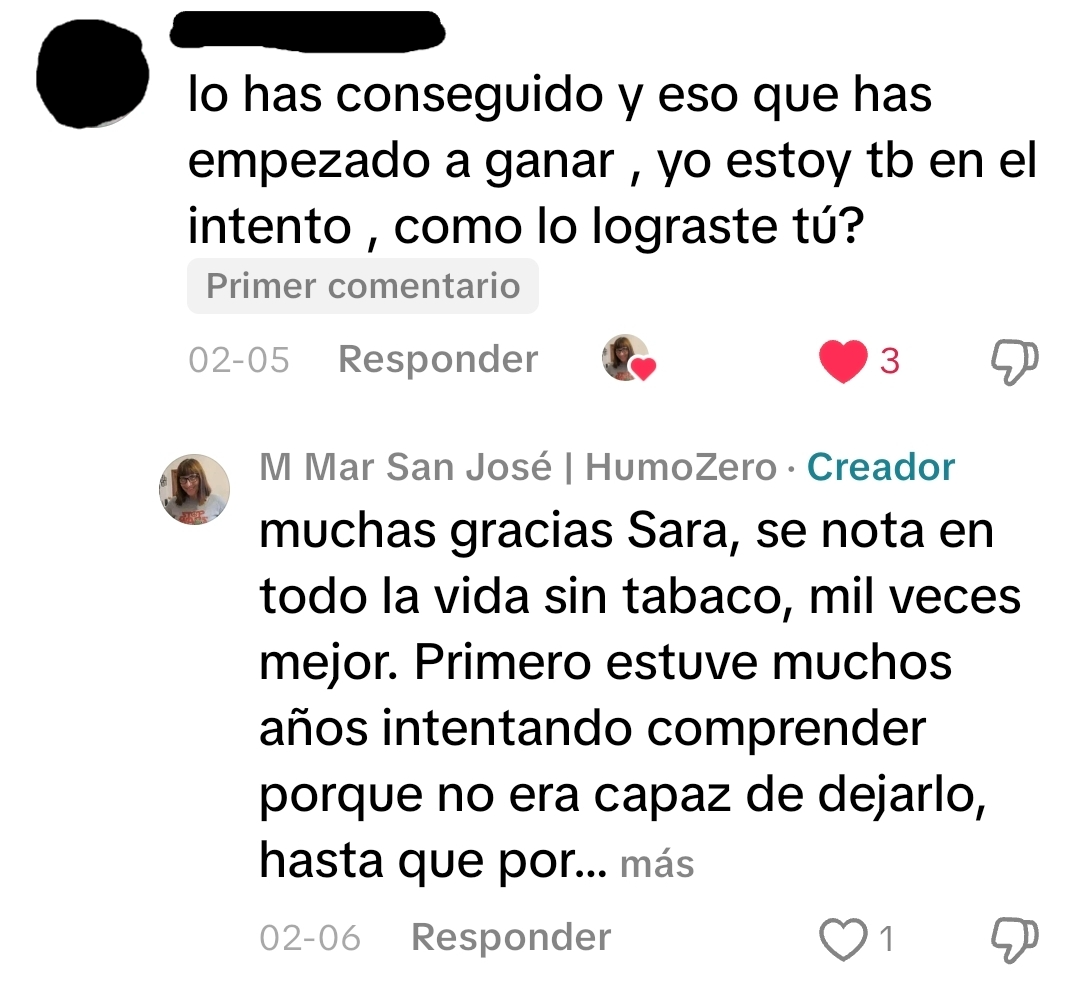 Comentario de TikTok