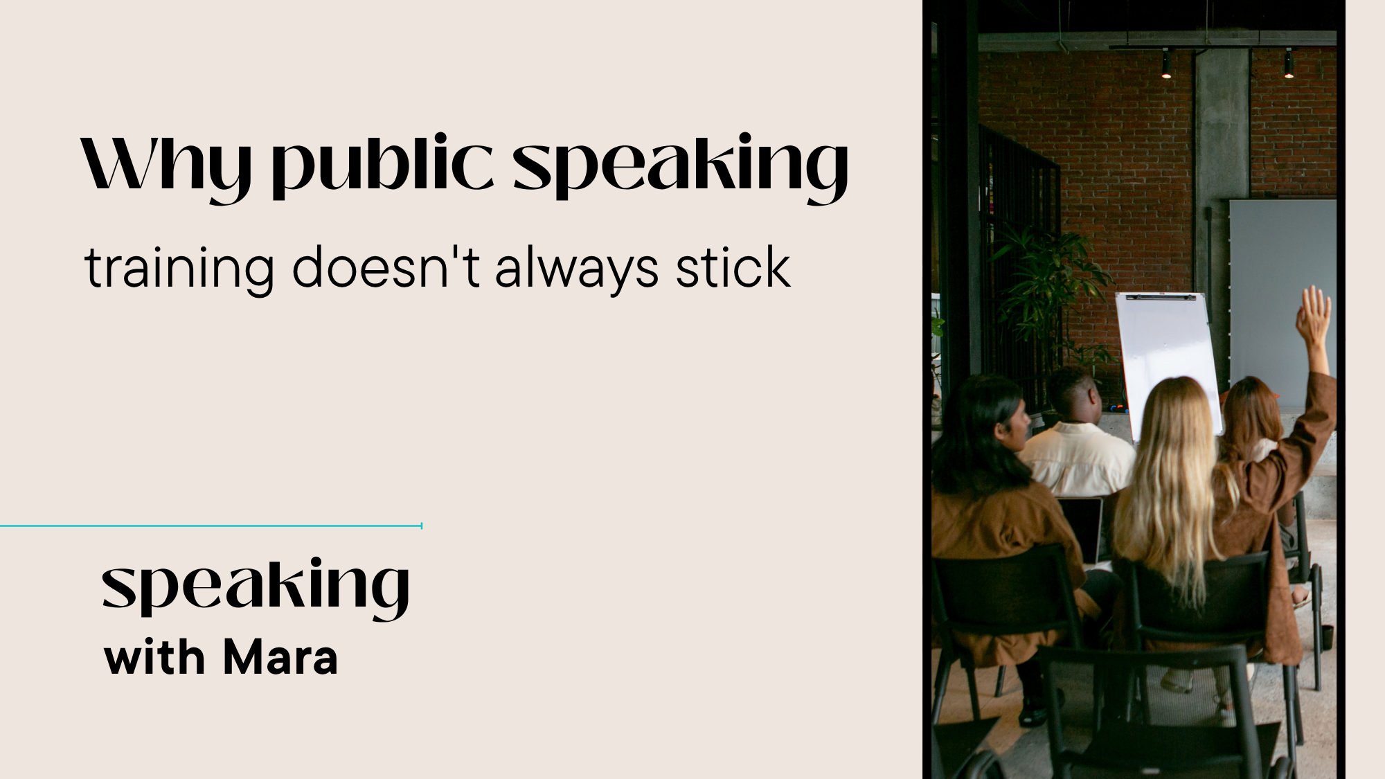 Why public speaking training doesn't always stick