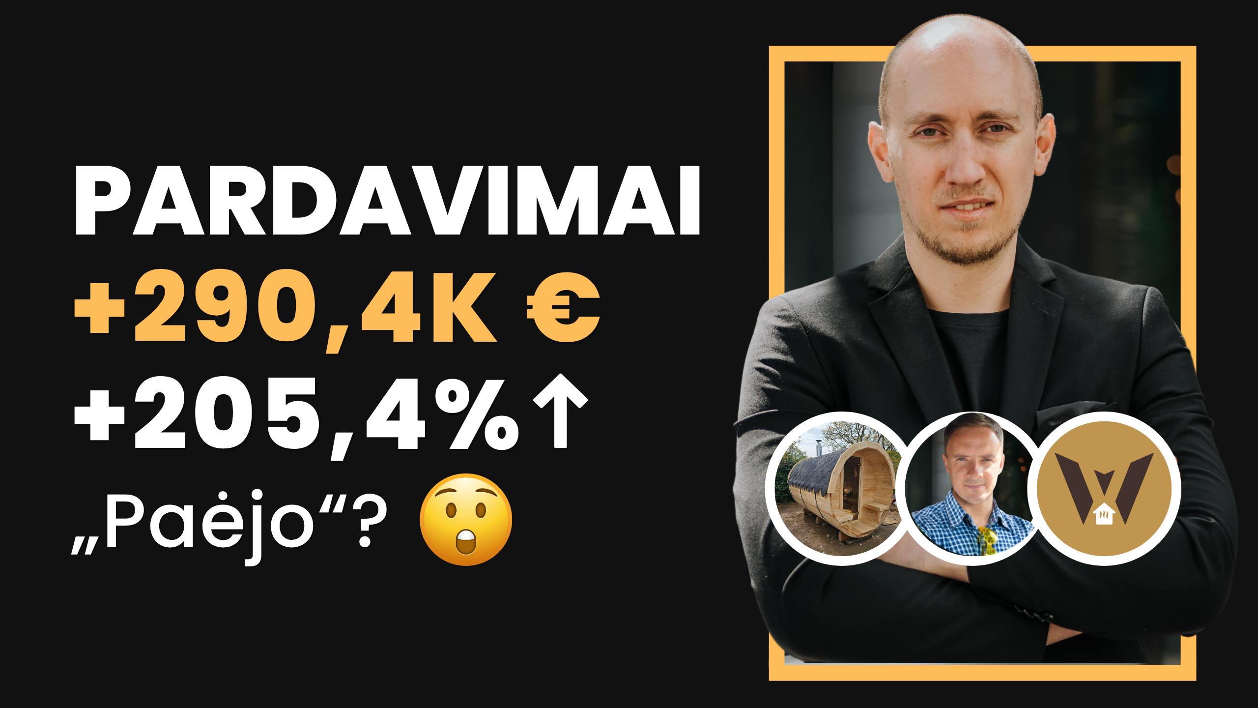 Pardavimai išaugo x3 kartus (+290,4 tūkst. €) — Pirčių verslas — Kliento atvejis