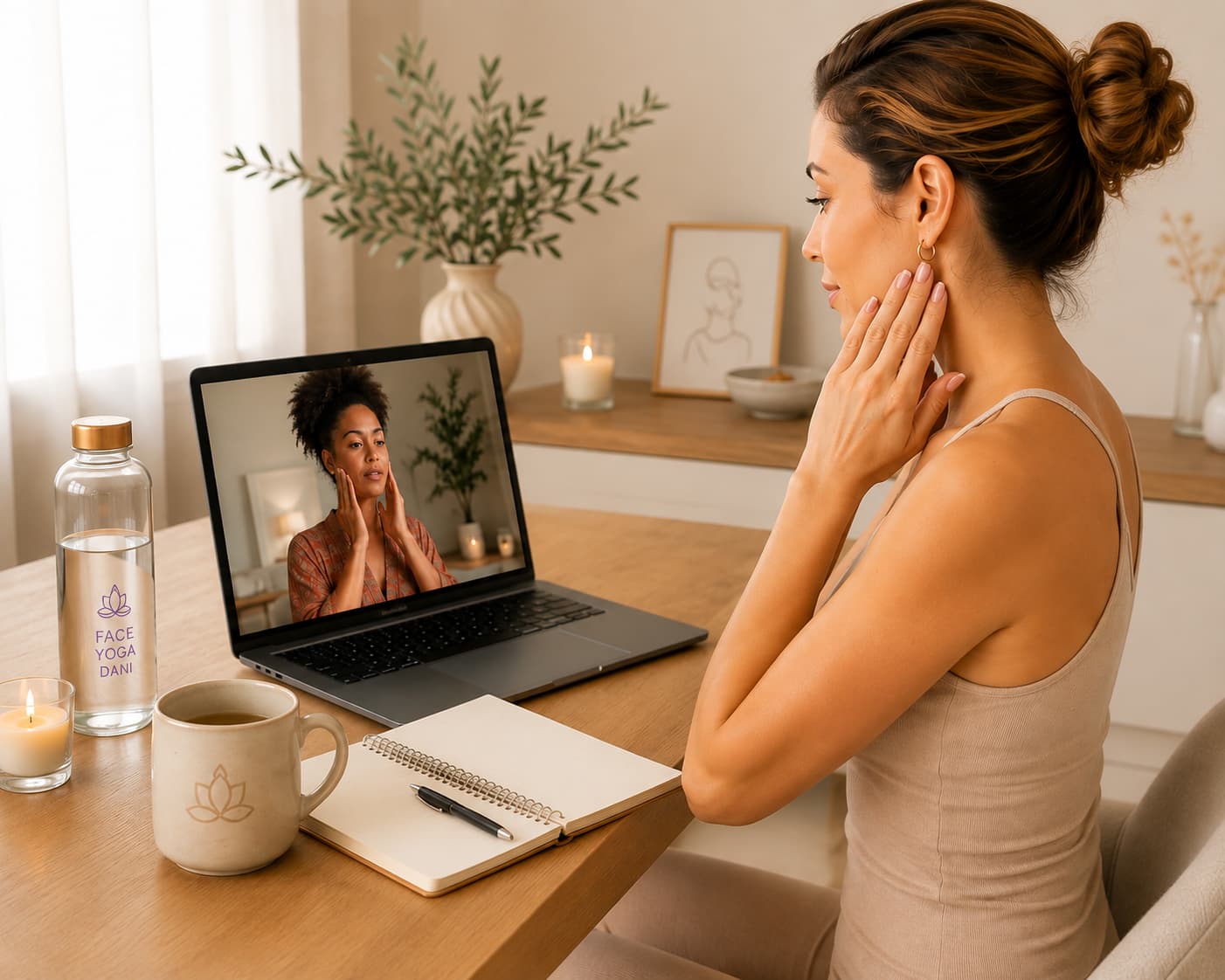 Personalized 1:1 online Face Yoga session with Face Yoga Dani