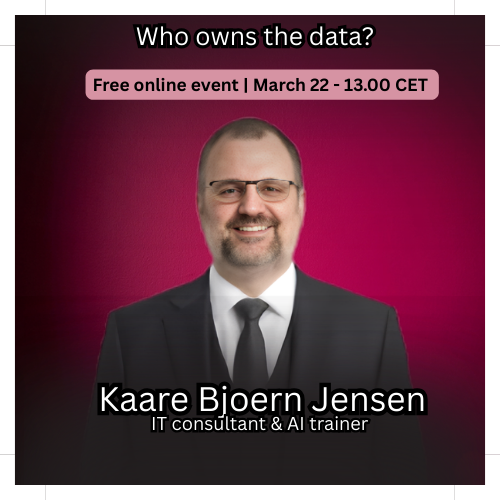 Kaare Bjoern Jensen, IT Consultant and AI Trainer. Featured guest specialist for the Rewire to Rise event, presenting on the topic: 'Who owns the data?' regarding AI and business ethics.
