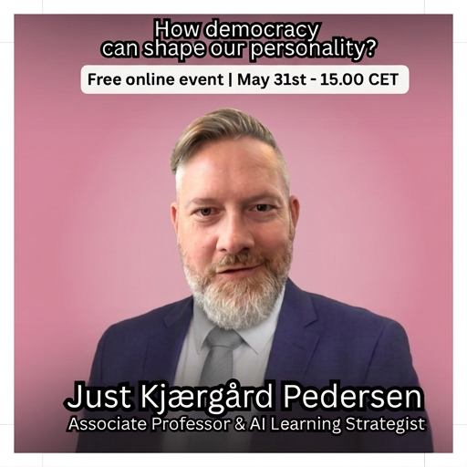 Just Kjærgård Pedersen, Associate Professor & AI Learning Strategist. Featured guest specialist on Rewire to Rise for    what is democracy and how it shapes our personality event, discussing business development and AI.