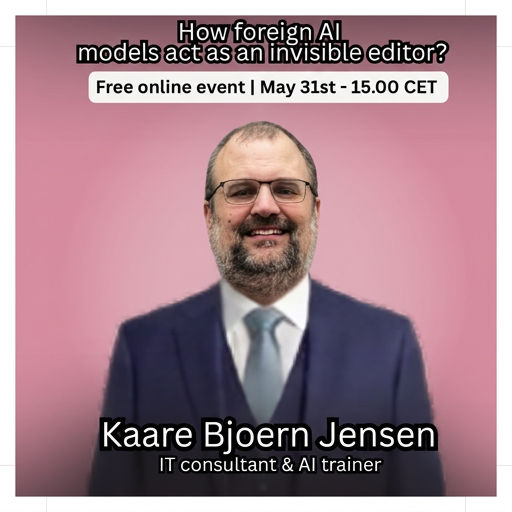 Kaare Bjoern Jensen, IT consultant & AI trainer. Featured guest specialist on Rewire to Rise for The Architecture of Democracy event, discussing Why Sovereignty Matters in an Age of Digital Feudalism