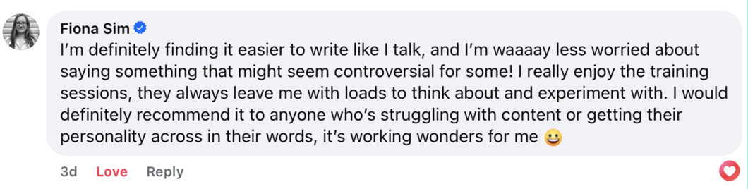 FEARLESS testimonial