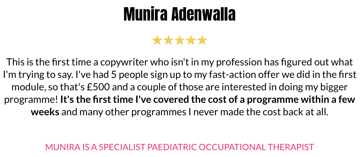 FEARLESS testimonial