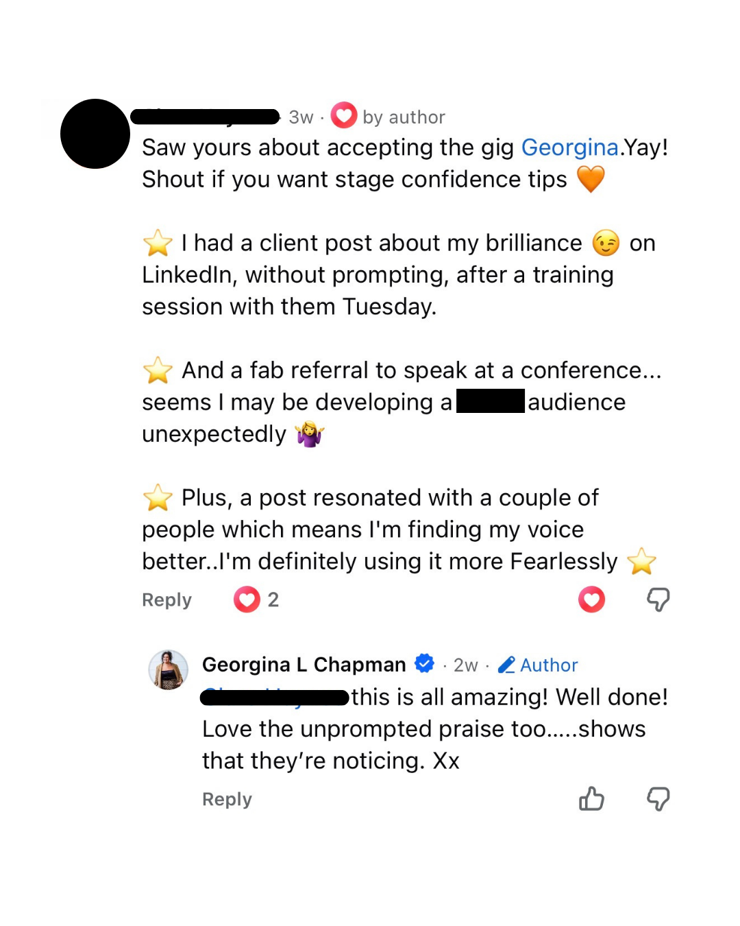 FEARLESS testimonial