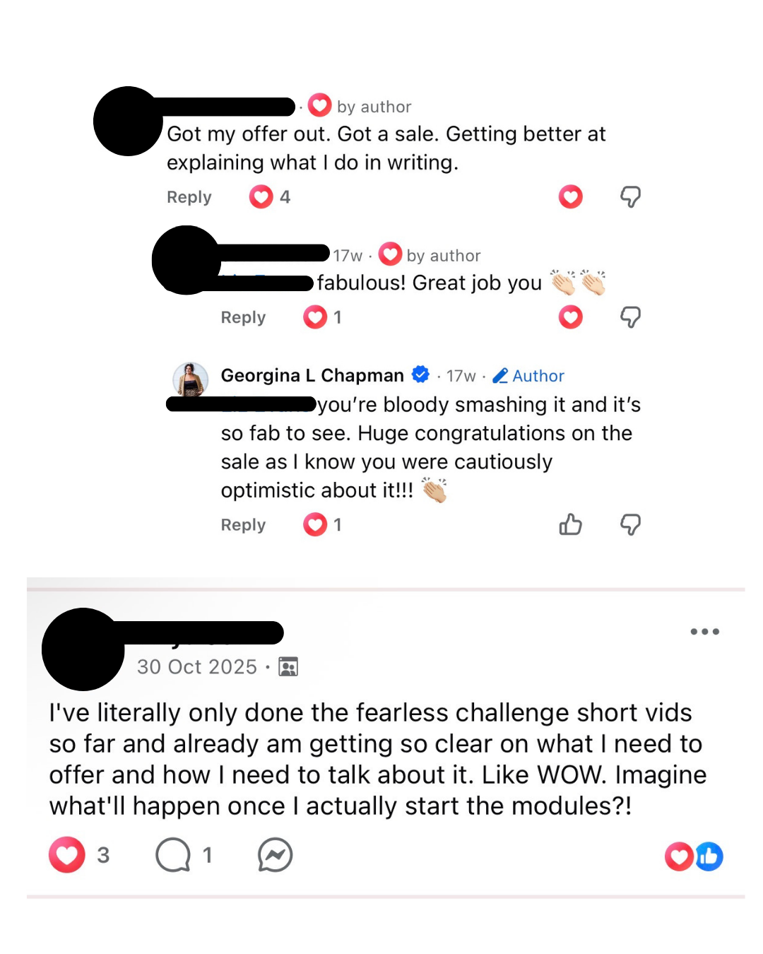 FEARLESS testimonial